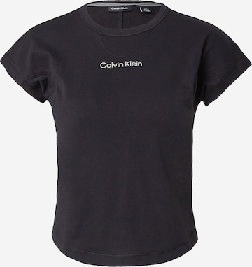 T-shirt fonctionnel 'HYBRID' Calvin Klein Sport en noir : devant