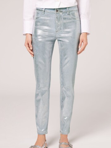 CALZEDONIA Regular Pants in Blue: front