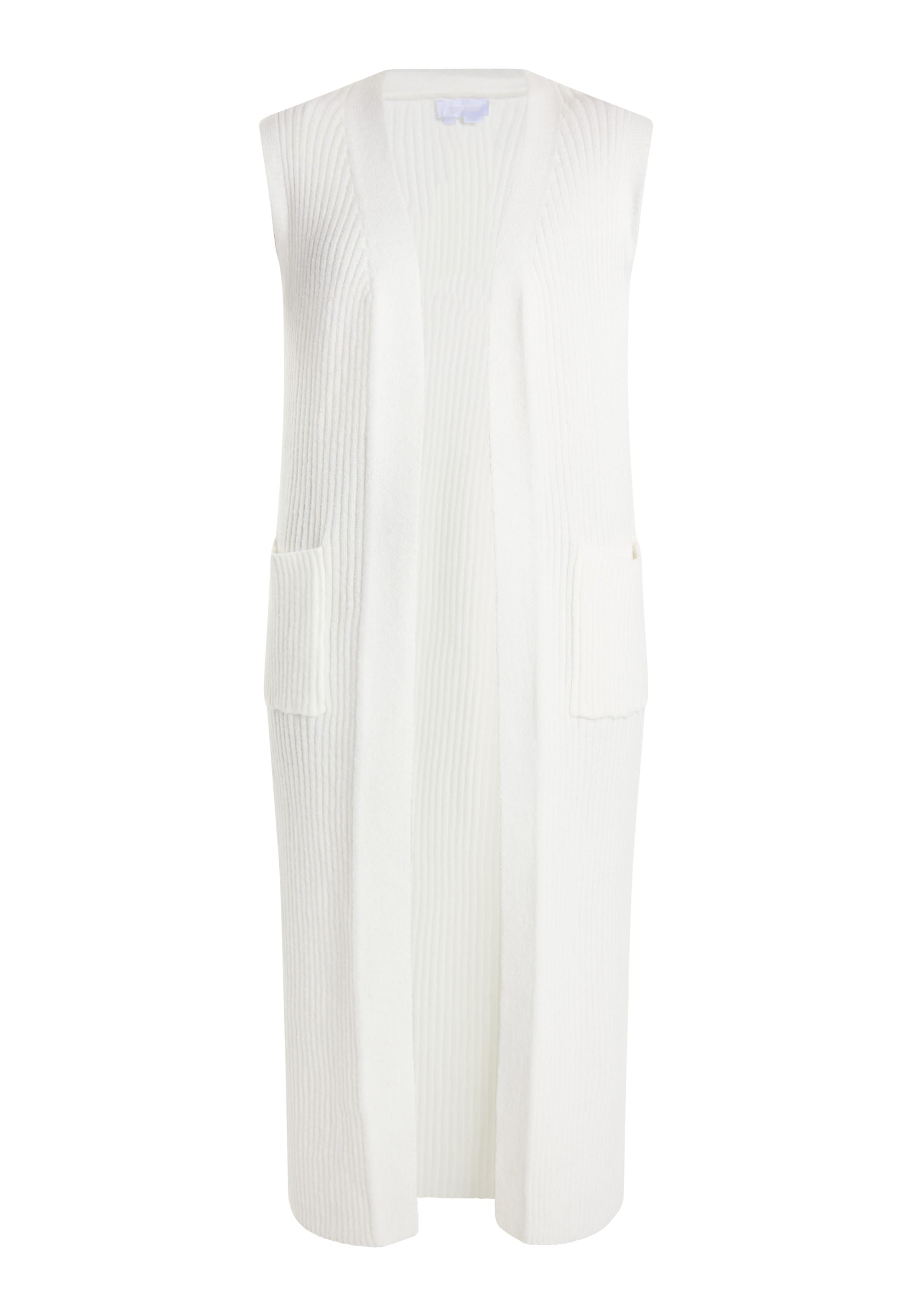 usha WHITE LABEL Kamizelka z dzianiny 'Teylon' w kolorze biały: przód