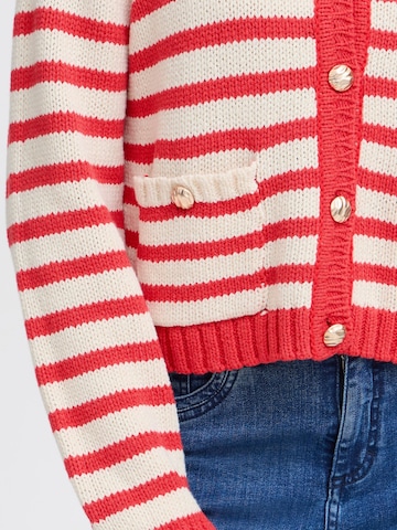 Fransa Gebreid vest ' FRBELINDA CAR 1 ' in Rood