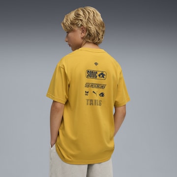 PUMA Shirt 'PUMA x SONIC THE HEDGEHOG' in Gelb