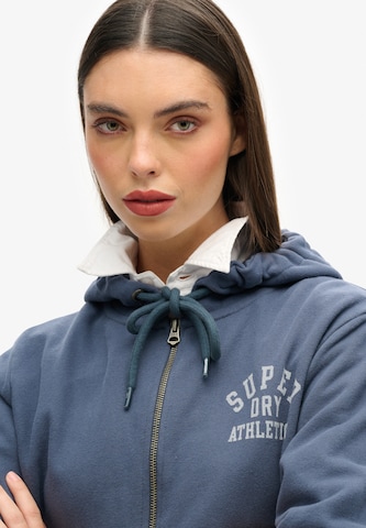 Superdry Sweat jacket 'Athletic Essential' in Blue