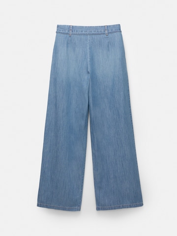 Wide leg Jeans con pieghe di Pull&Bear in blu