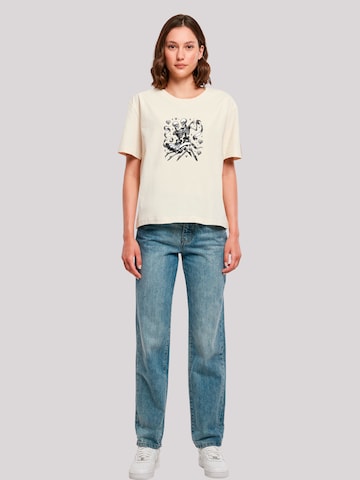 F4NT4STIC T-Shirt 'Skelettpaar Tanzt Mit Band' in Beige