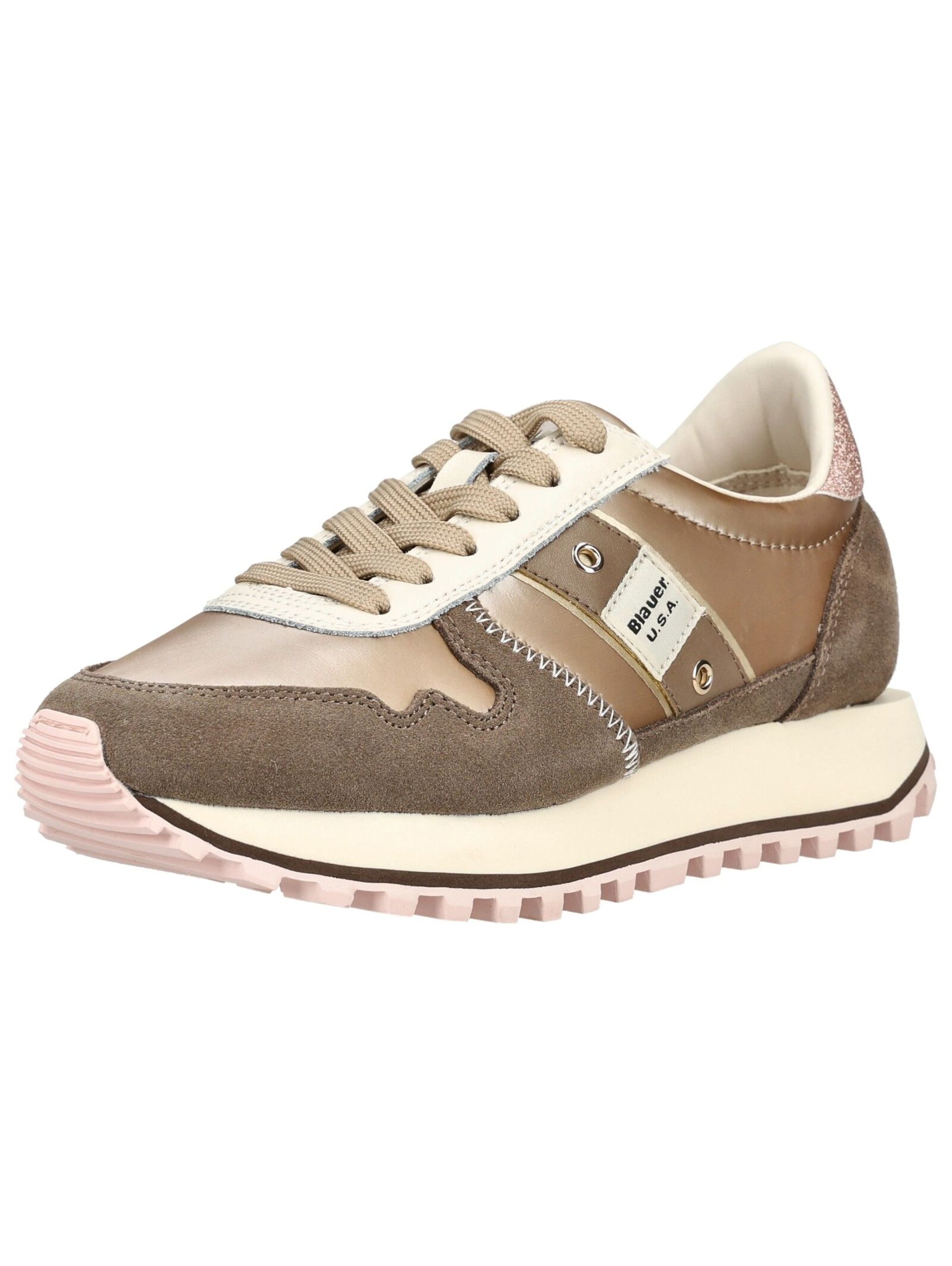 Blauer.USA Sneakers laag in Beige: voorkant