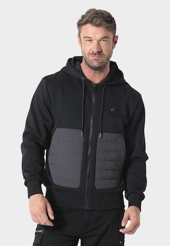 883Police Sweat jacket 'Millsap' in Black: front