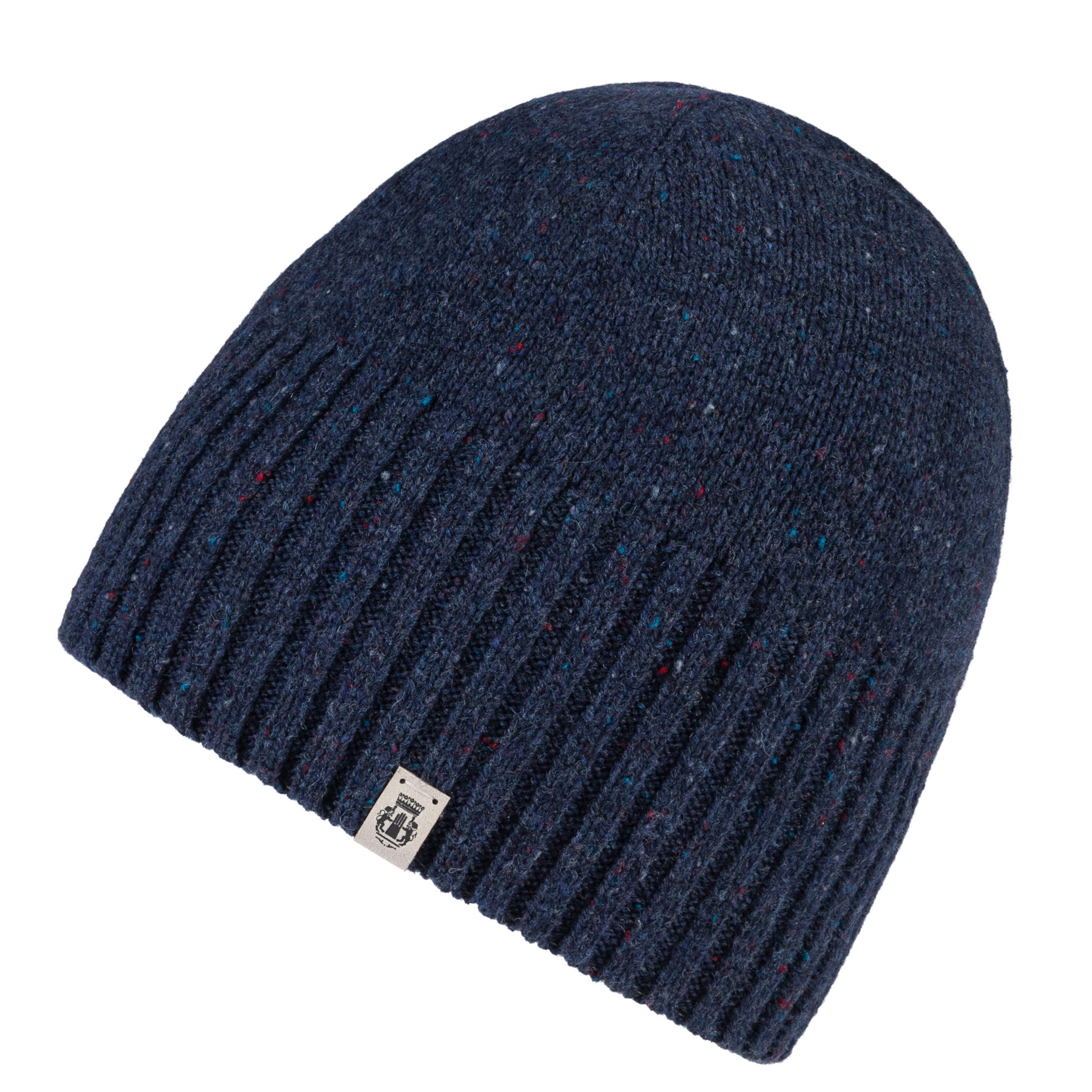 Roeckl Muts ' MERINO TWEED MÜTZE ' in Blauw: voorkant