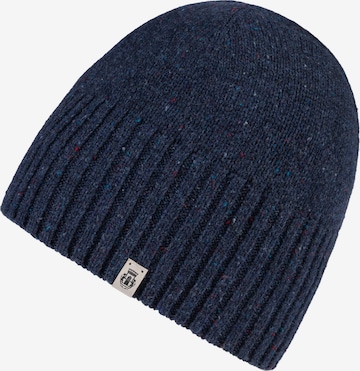 Roeckl Muts ' MERINO TWEED MÜTZE ' in Blauw: voorkant