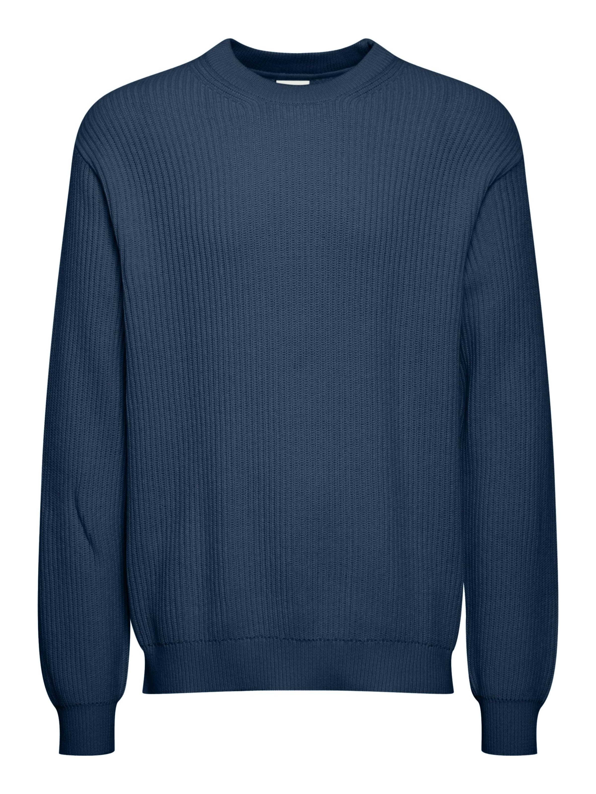 Pull-over 'Gia' !Solid en bleu : devant