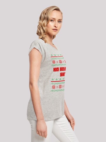 F4NT4STIC Shirt 'Ho Ho Holy' in Grijs