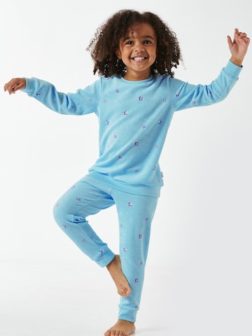SCHIESSER Pajamas ' Girls World Velours ' in Blue