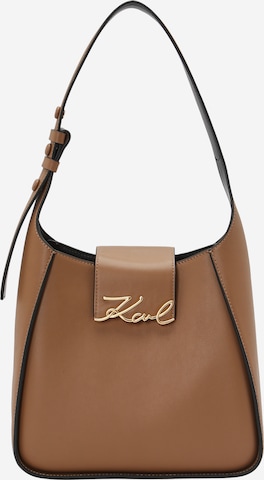 Karl Lagerfeld Olkalaukku värissä ruskea: etupuoli