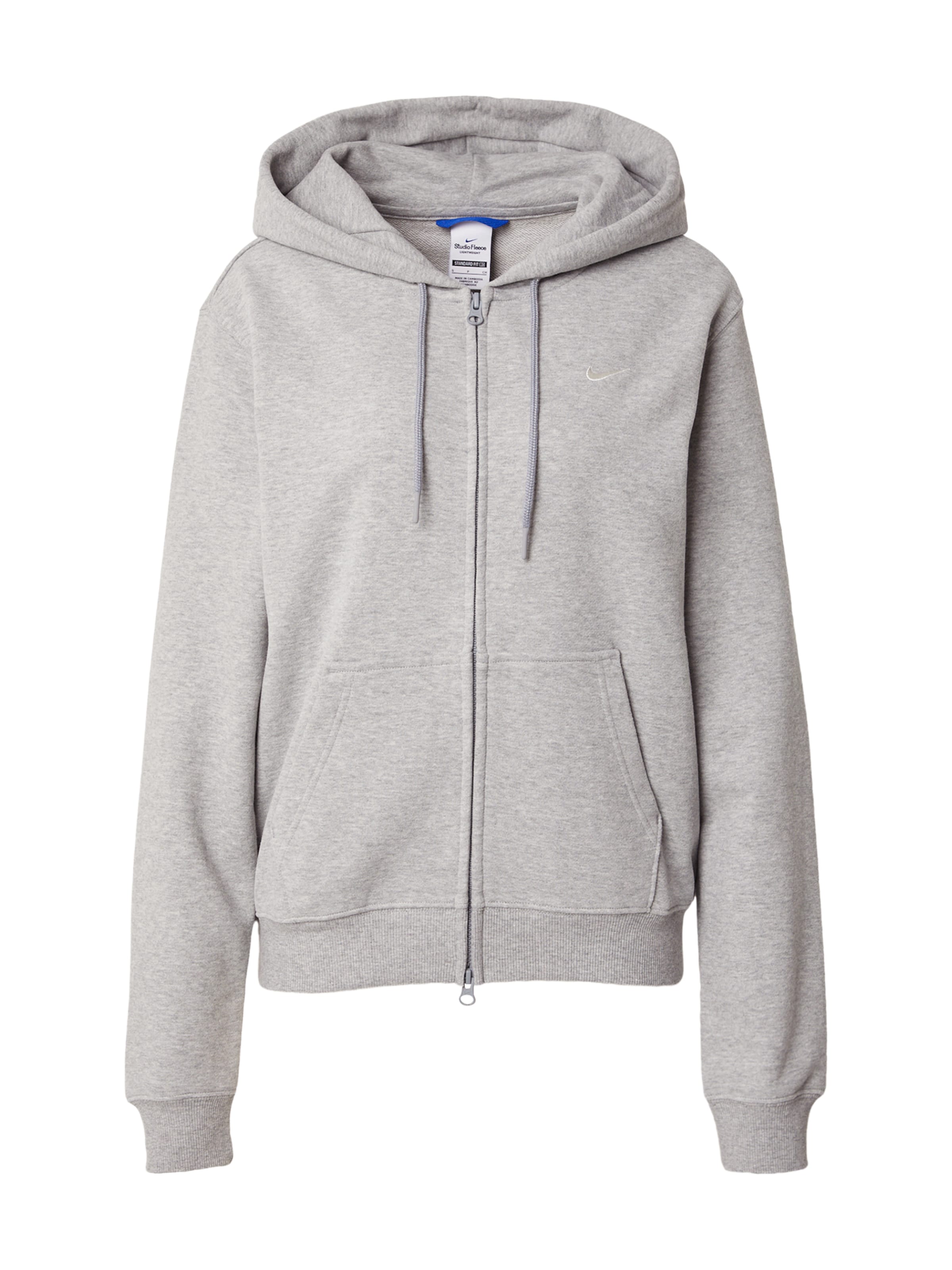 Nike Sportswear Ζακέτα φούτερ 'Studio' σε γκρι: μπροστά