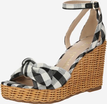 Kate Spade Stroppesandaler 'TIANNA WICKER' i svart: forside