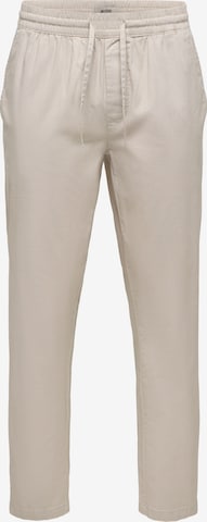 Effilé Pantalon 'ONSREID LINUS' Only & Sons en gris : devant