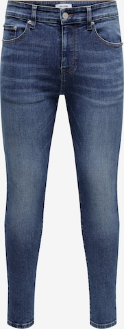 Skinny Jean 'FLY' Only & Sons en bleu : devant