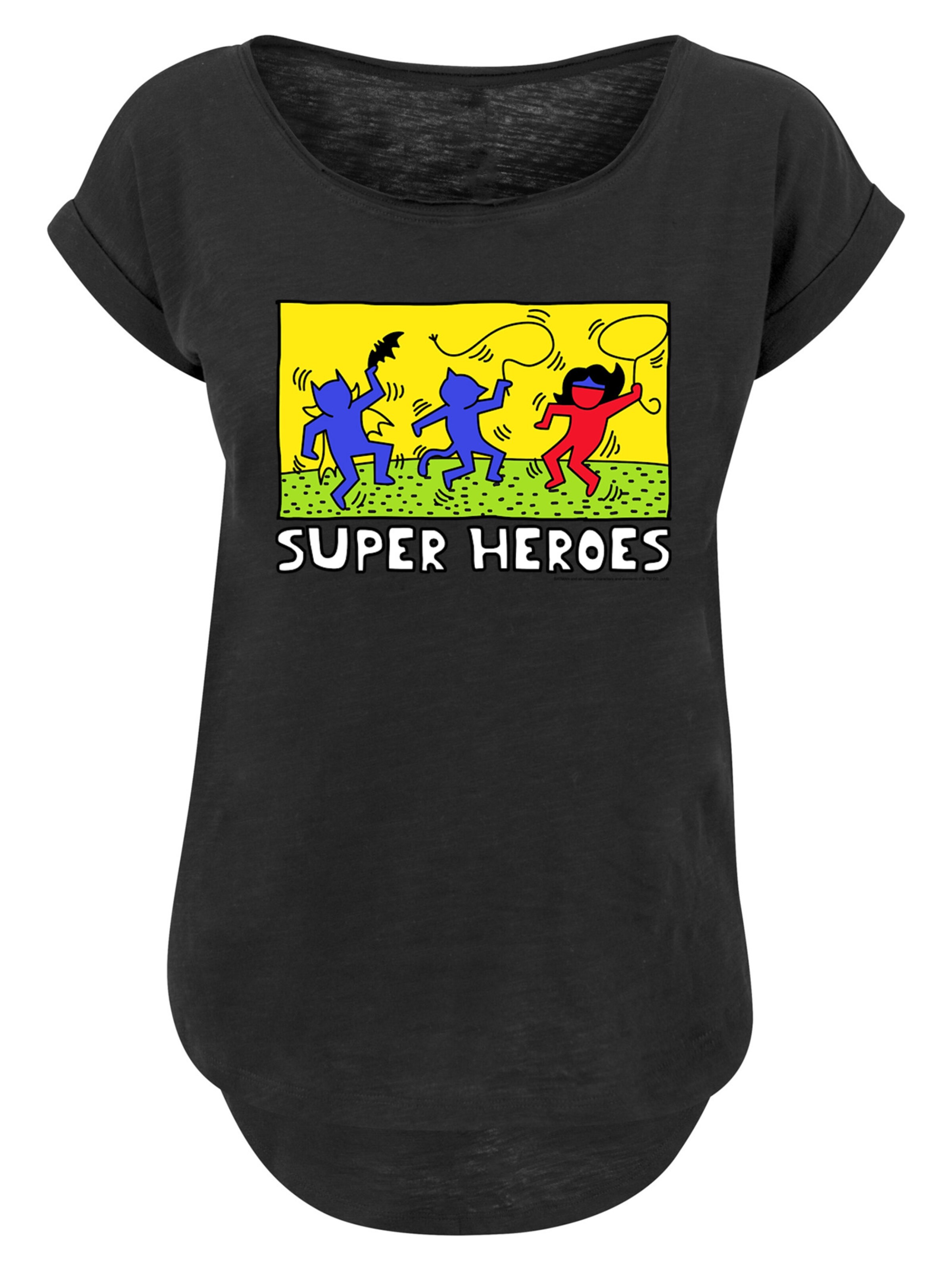 T-shirt 'Batman Pop Art' F4NT4STIC en noir : devant