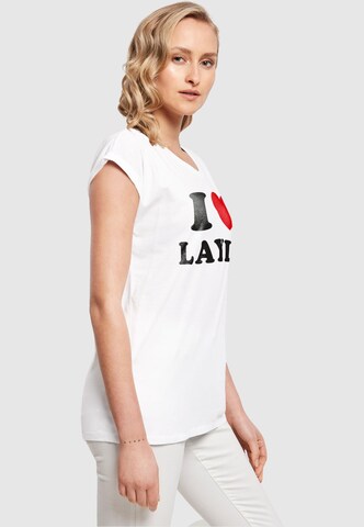 Merchcode T-Shirt 'I Love Layla' in Weiß