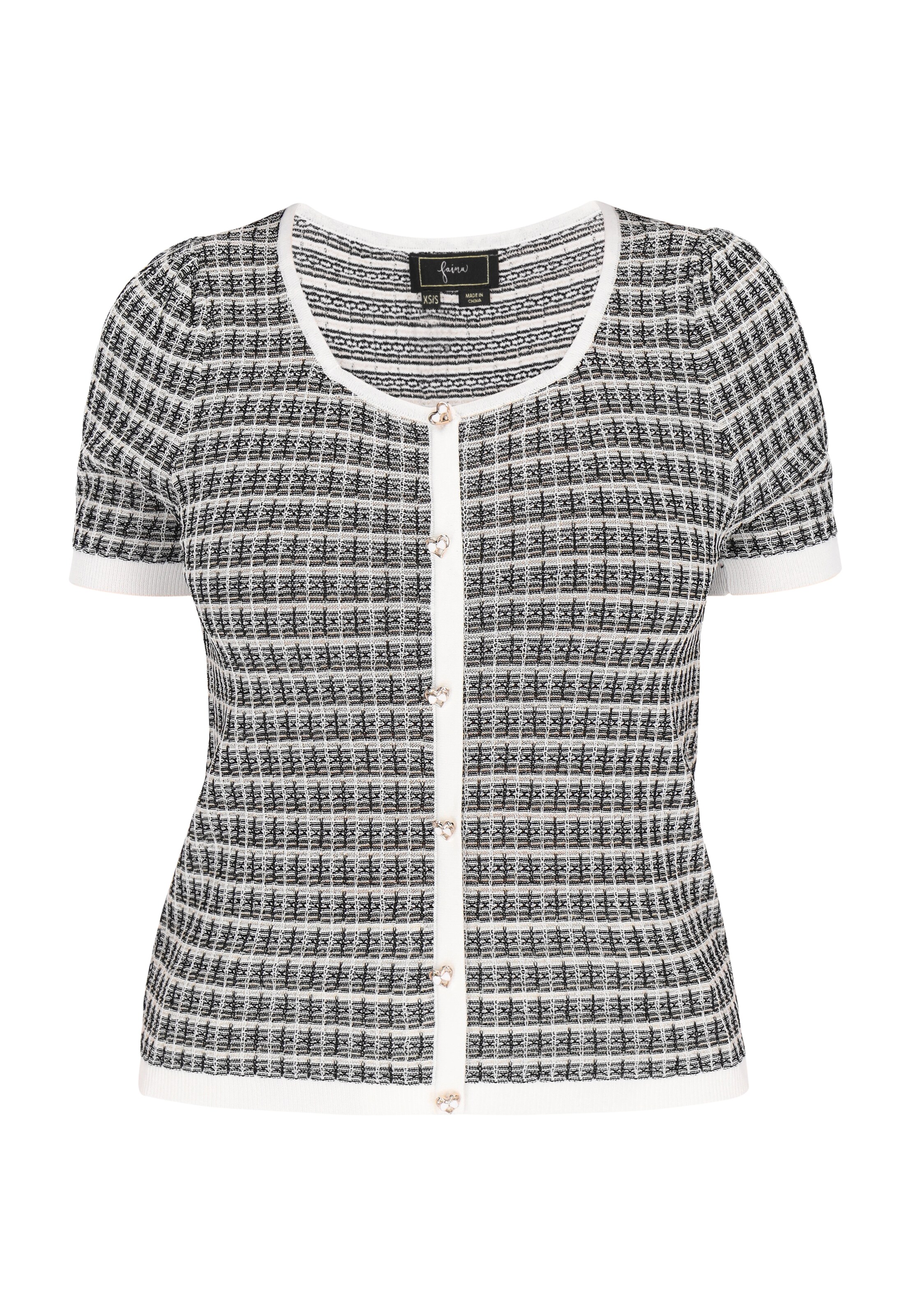 faina Плетена жилетка в черно: отпред