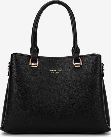 Borsa a mano 'Borsa a Mano Vegan Leather Diana & Co Firenze - Zip e Tracolla Rimovibile' di Diana&Co. in nero: frontale