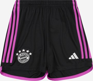 ADIDAS PERFORMANCE Sportovní kalhoty 'FC Bayern München 23/24 Away' – černá: přední strana