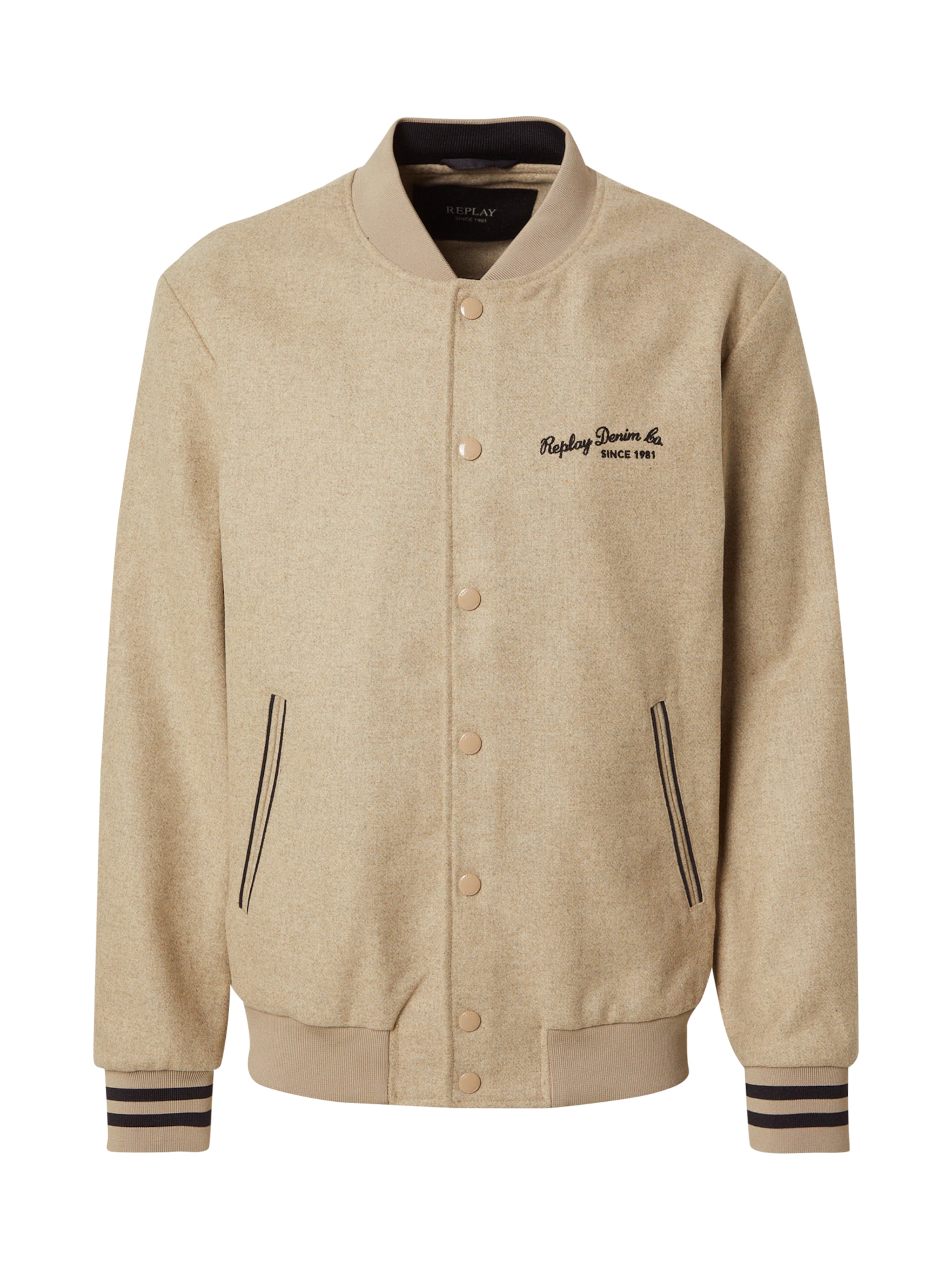 REPLAY Φθινοπωρινό και ανοιξιάτικο μπουφάν σε μπεζ: μπροστά