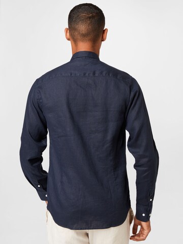 Bruun & Stengade Slim fit Zakelijk overhemd 'Sainz' in Blauw