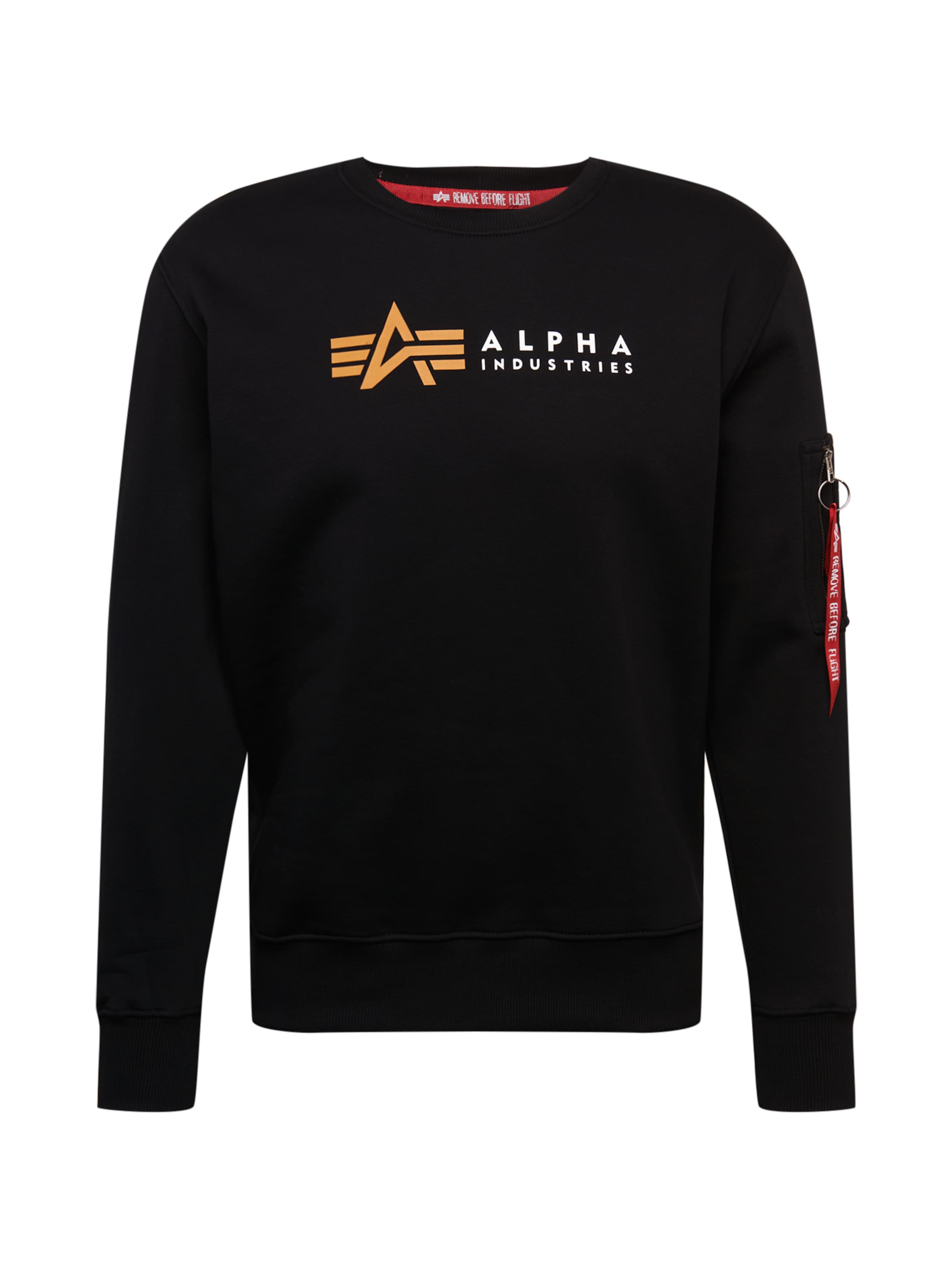 ALPHA INDUSTRIES Sweatshirt i svart: framsida