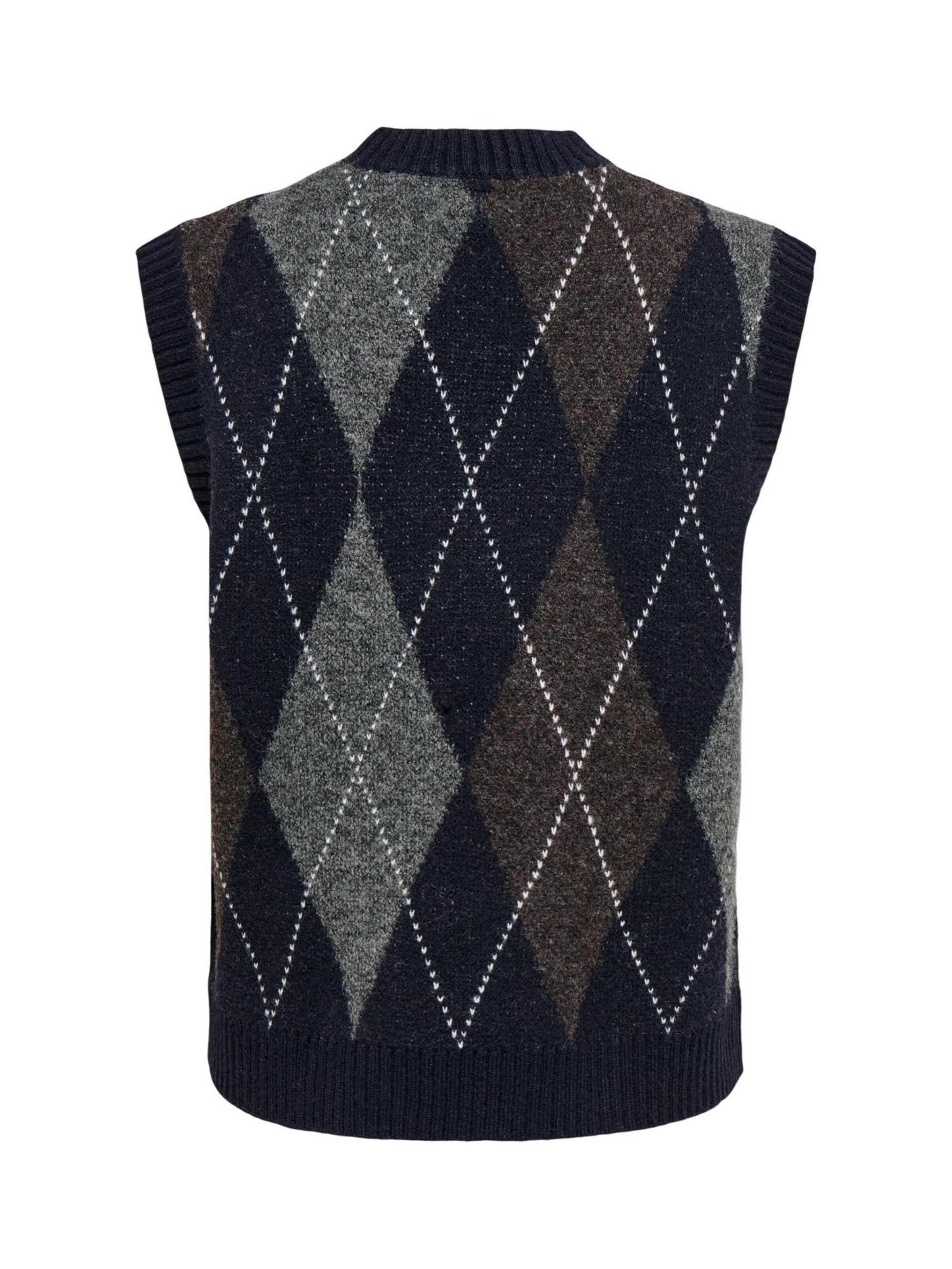 Gilet 'Onlrhombus Argyle Vest Knt Noos 15364799' di ONLY in blu