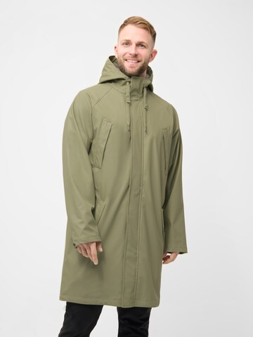 Derbe Between-Seasons Coat 'Valby' in Green: front