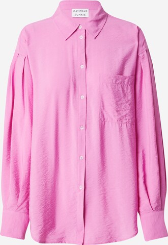 CATWALK JUNKIE Blouse 'DAWN' in Roze: voorkant