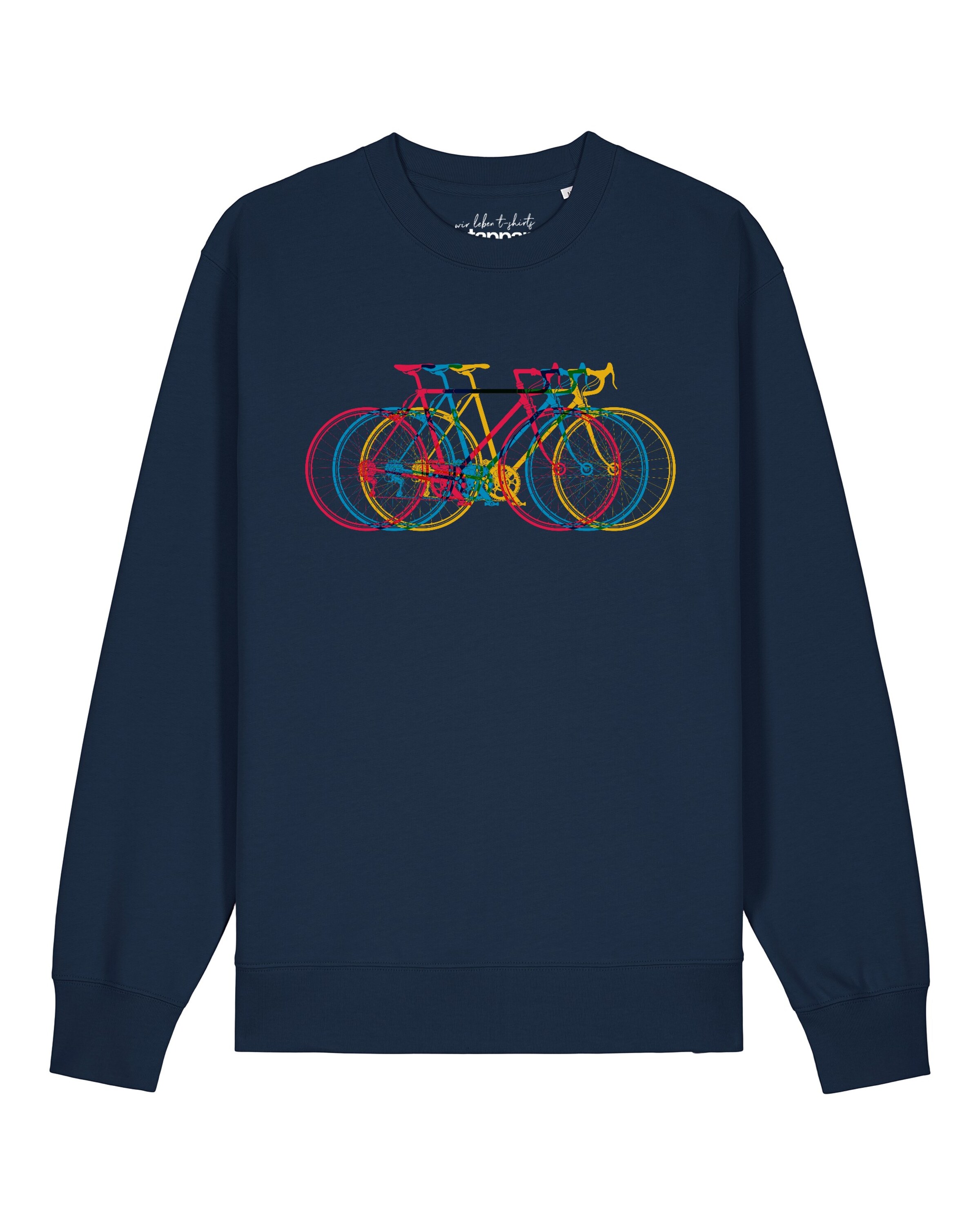Sweat-shirt 'Fahrräder' Watapparel en bleu : devant