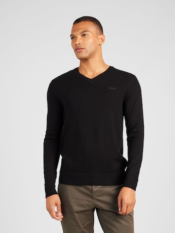 Superdry Пуловер 'Essential' в черно: отпред