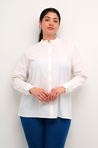 KAFFE CURVE Blouse 'Adi' in White: front