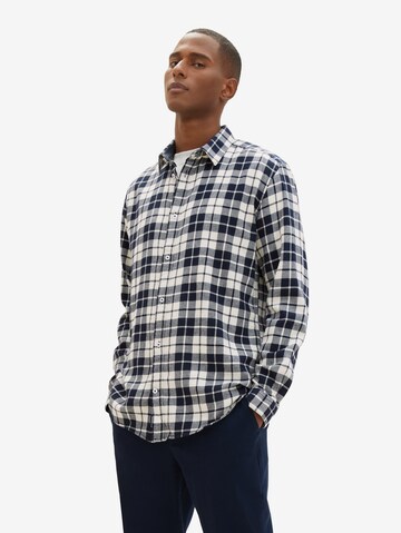 TOM TAILOR Regular fit Button Up Shirt in Blue