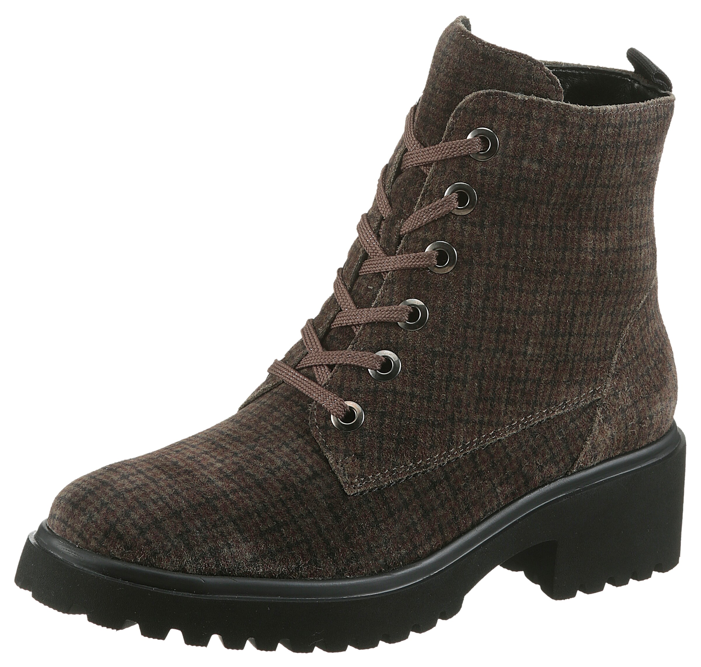 WALDLÄUFER Lace-Up Ankle Boots in Green: front