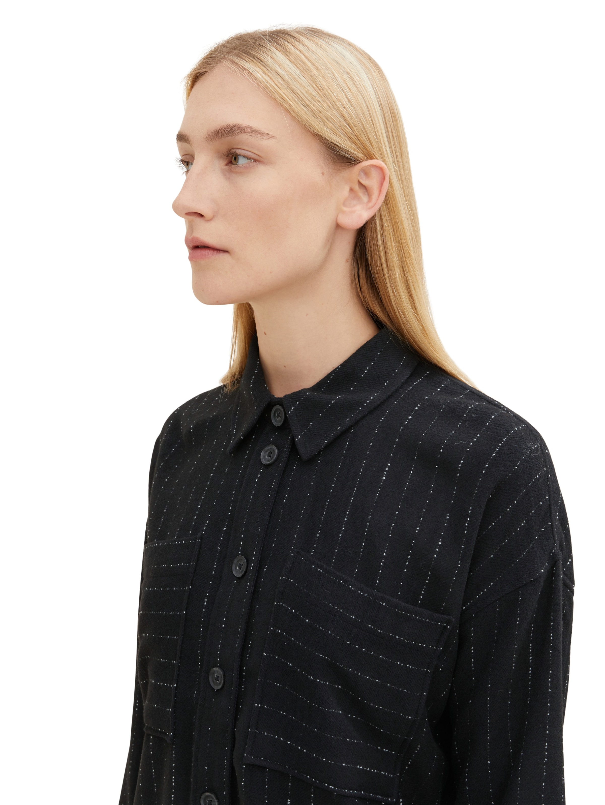 TOM TAILOR Prehodna jakna | črna barva