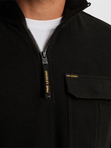 PME Legend Collegepaita 'Pullover with half-zipper' värissä musta