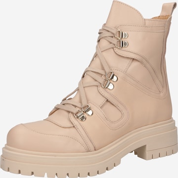 Ca'Shott Lace-Up Ankle Boots 'Boots' in Beige: front