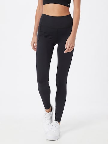 UNDER ARMOUR Skinny Sportovní kalhoty 'Meridian' – černá: přední strana