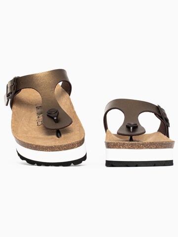 Bayton T-Bar Sandals 'Asturias' in Brown