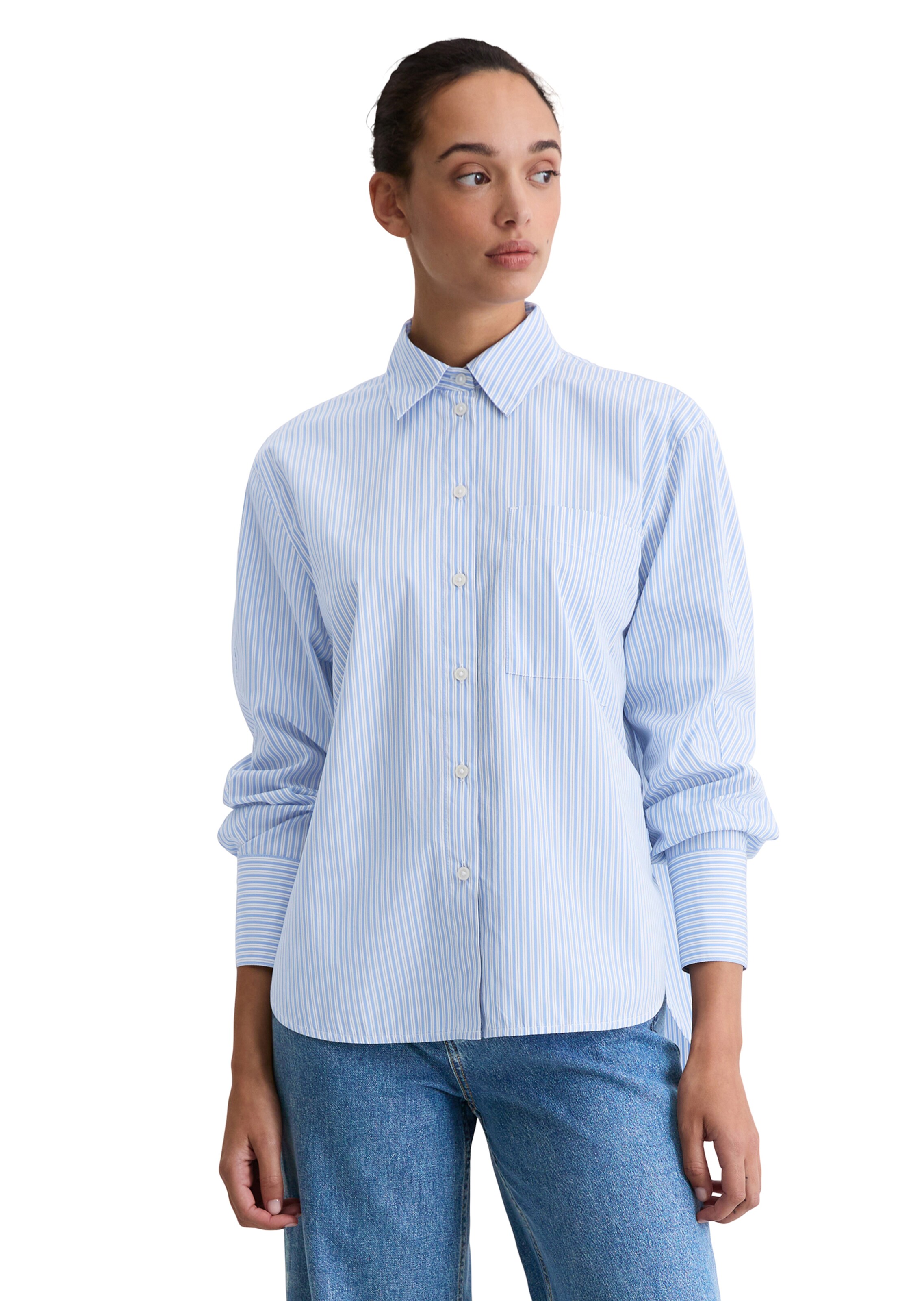 Marc O'Polo Blouse in Blauw: voorkant