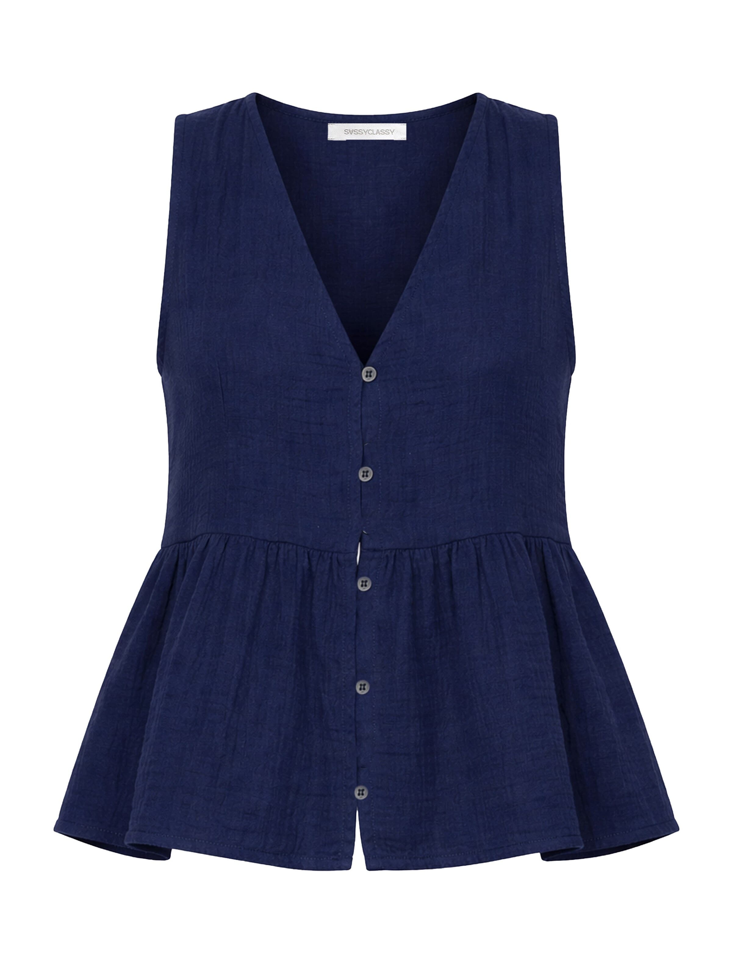 SASSYCLASSY Top‌‌‌‌‌ in Blau: Vorderseite