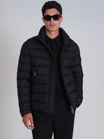 Veste mi-saison Lufian en noir : devant