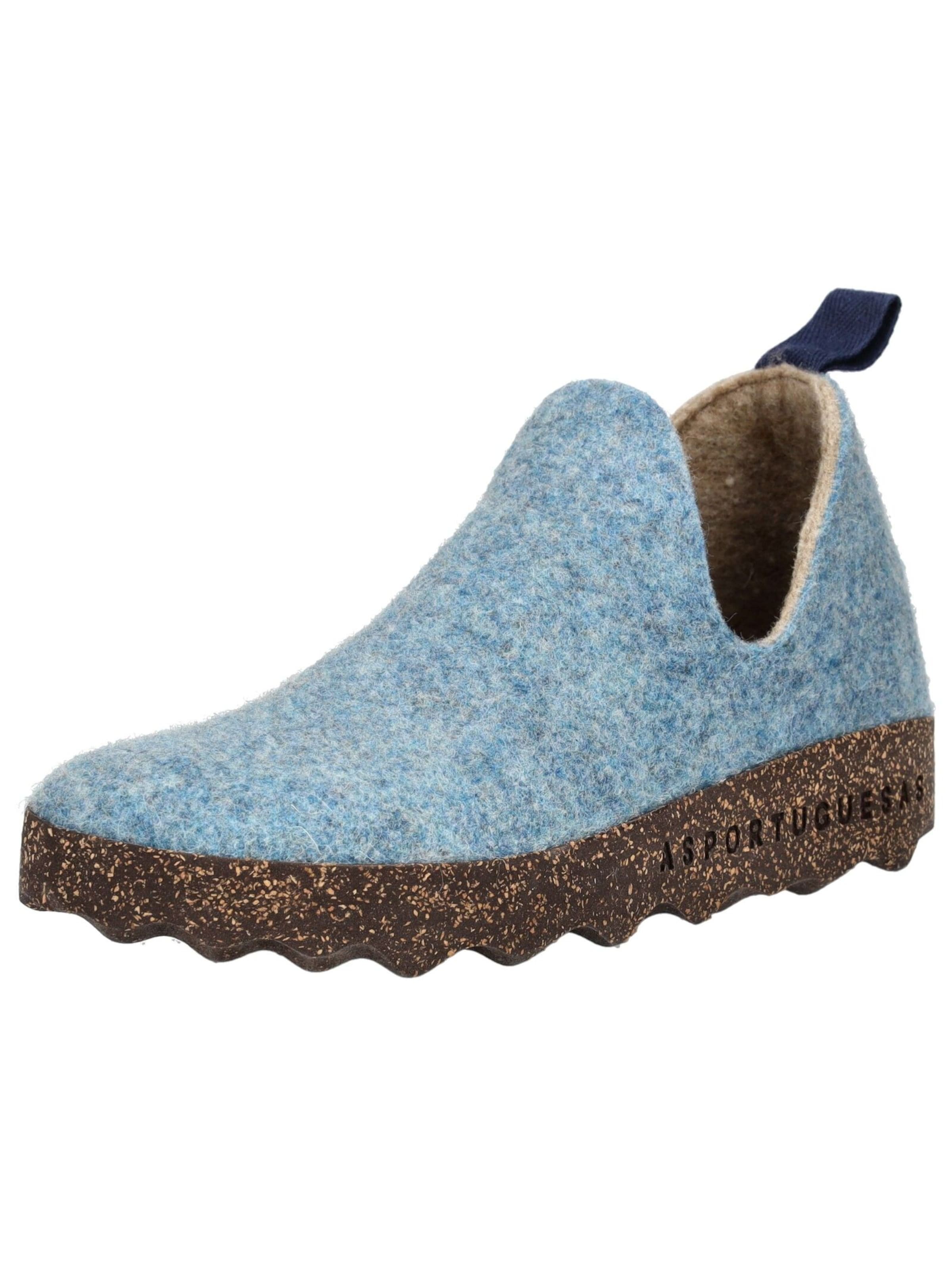 Asportuguesas Hausschuh in Blau: Vorderseite