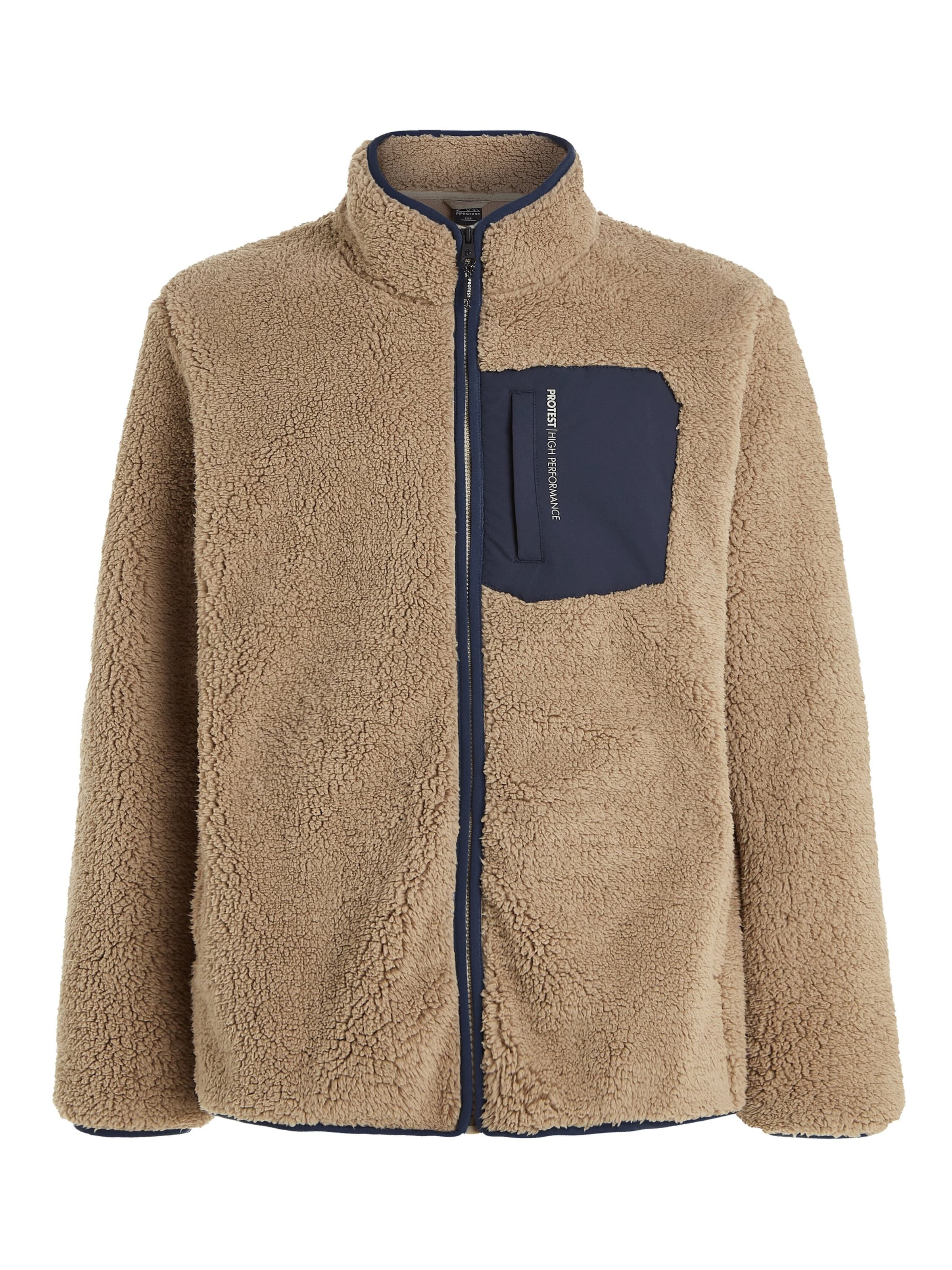 PROTEST Fleecejacke 'PRTTAVE'‌‌‌‌‌‌‌ in Braun: Vorderseite