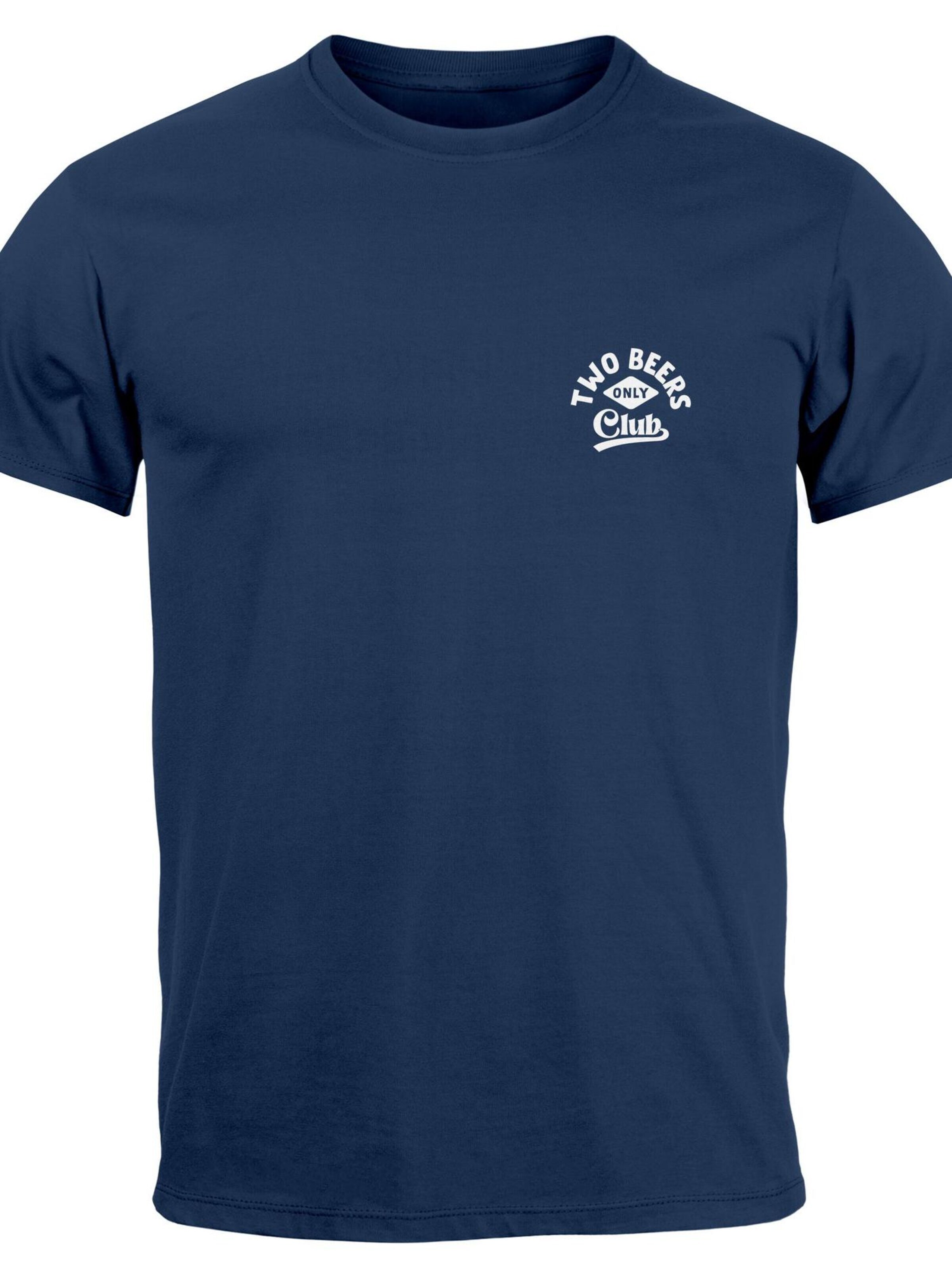 Neverless Shirt 'Two Beers only' in Blue