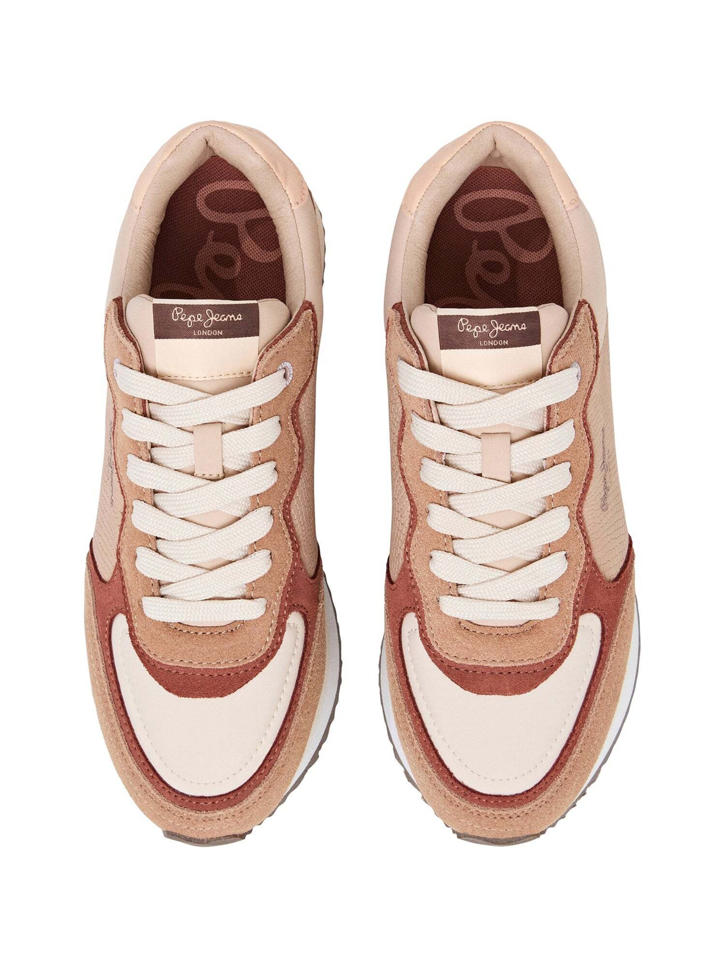 Baskets basses 'Rusper Snake' Pepe Jeans en beige