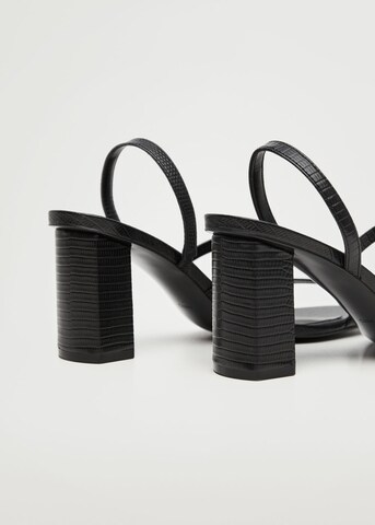 MANGO Páskové sandály 'Trini' – černá