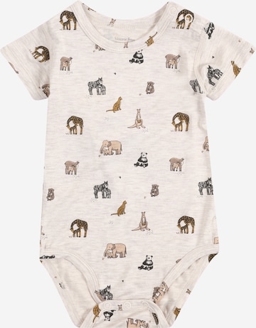 Hust & Claire - Pijama entero/body en beige: frente